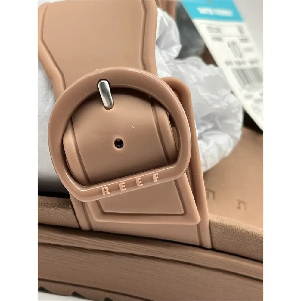 Reef Vista Capri Sandals Womens Slide Double Strap Comfort Sz US 10 Tan Brown - Picture 8 of 10